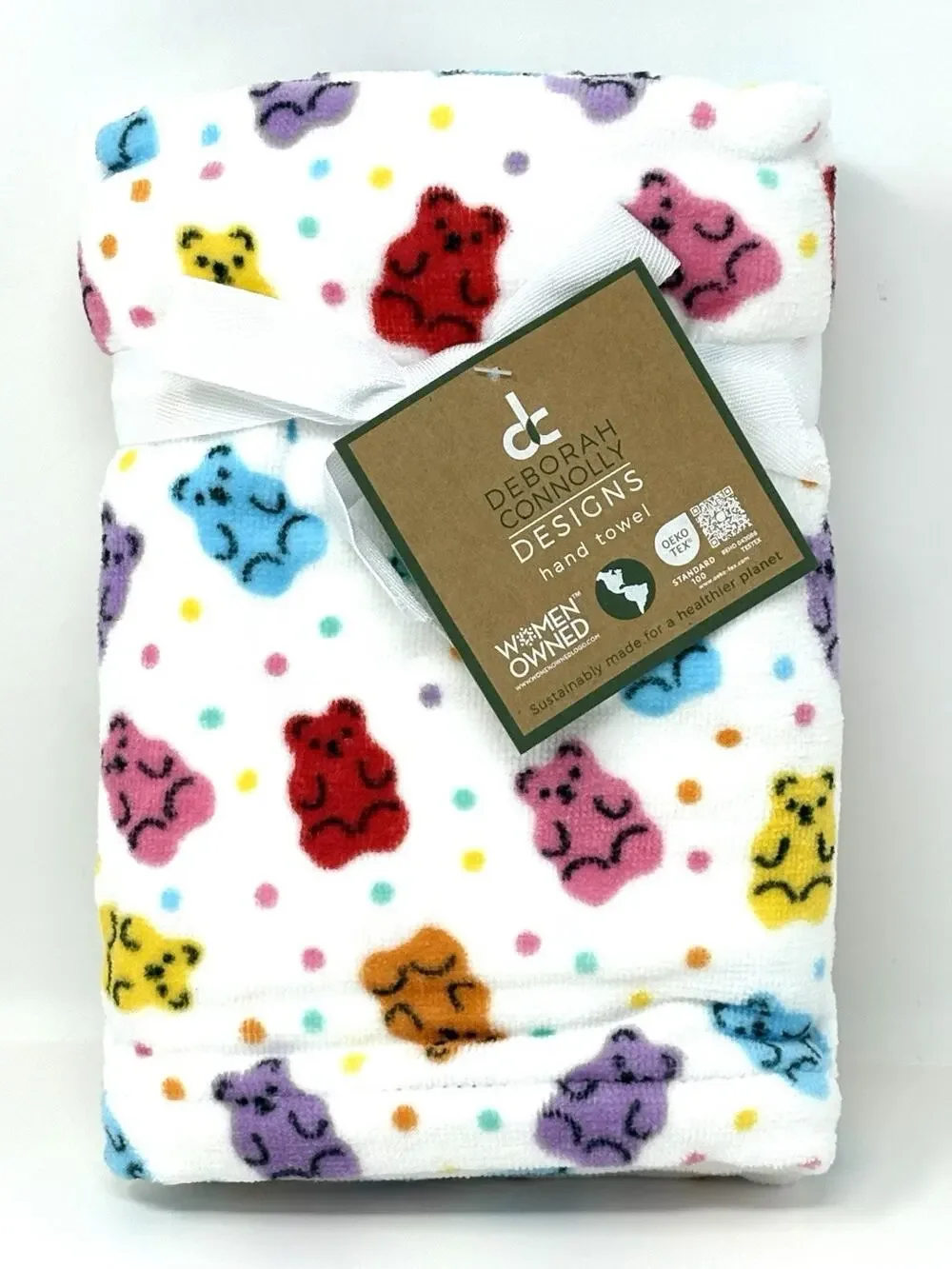 Deborah Connolly Gummy Bear Hand Towels 2 Pcs NWT Multicolor Gummies Candy